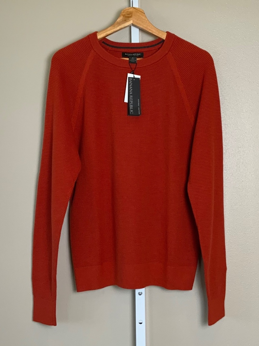 Banana Republic SUPIMA® Cotton Waffle-Knit Crewneck Sweater